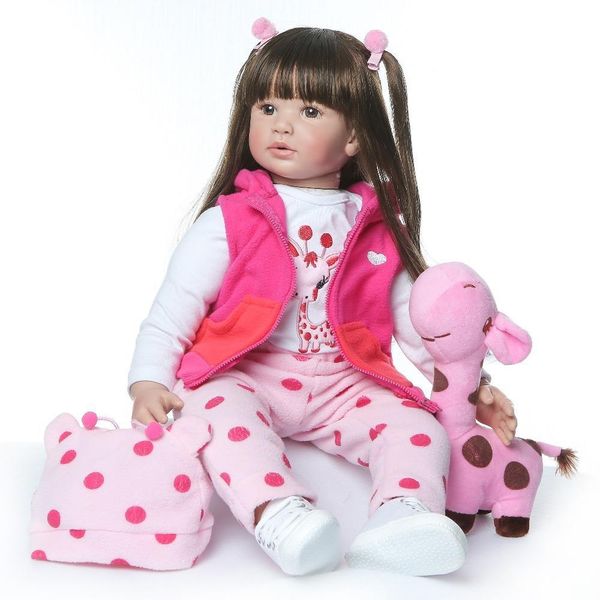 

60cm reborn toddler princess girl doll silicone vinyl adorable lifelike baby bonecas girl bebe doll reborn menina y200413