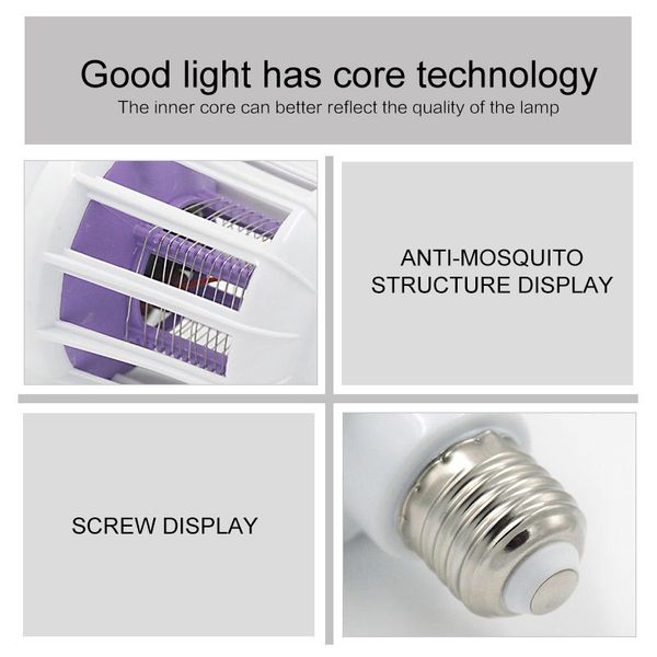 

110/220v led mosquito killer bulb e27 led bulb for home lighting bug zapper trap lamp insect anti mosquito repeller light other garden suppl