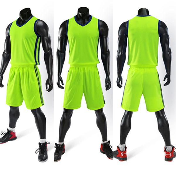 

2019 new blank basketball jerseys printed logo mens size s-xxl price fast shipping good quality a006 green gr0012, Black;red