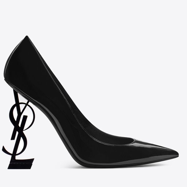 

2018 brand de igner ladie high heel hoe brand letter heel hoe genuine leather fa hion pump new pring footwear hoe