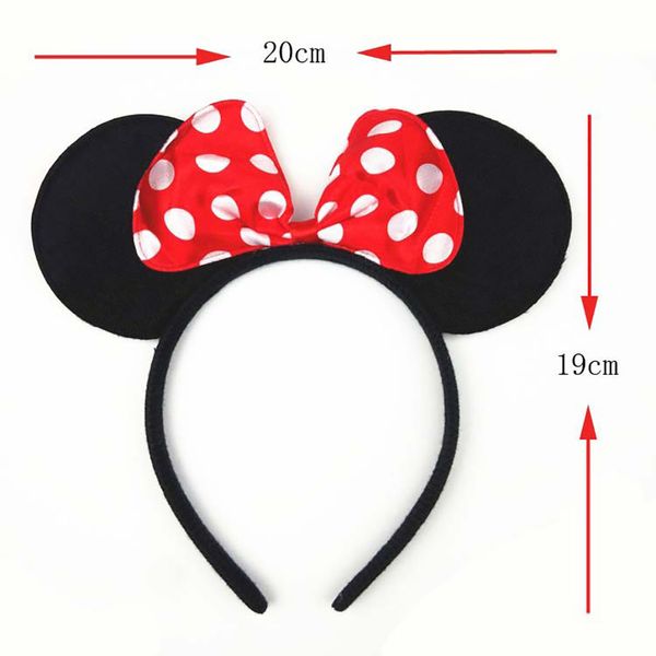 

ibows hair accessories black ears headbands handmade dots hair bow hairbands for girls plush hair hoop pgraphy prop headwear, Slivery;white