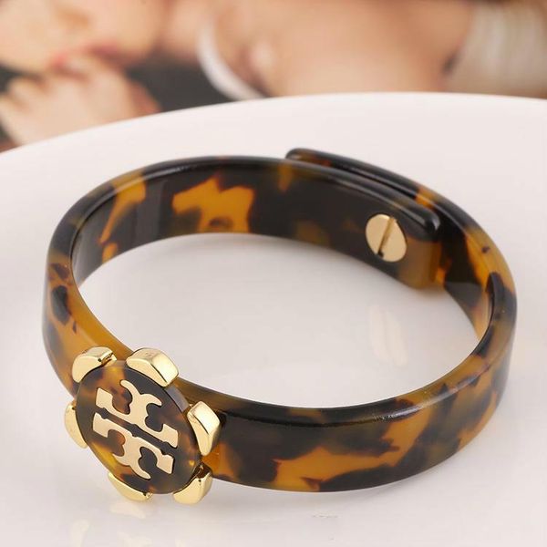 

верхнее качество латунь материал металл застежка и hollow design pad замок leopard смолы часть браслет в 1.2cm ширина браслета женщин 5.7cm, Black