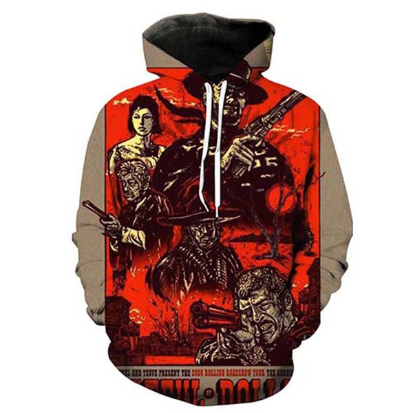 

3d printed man hoodies large sizes men hooded sweatshirts long sleeve pullover men's sweatshirts casual tracksuit, Black