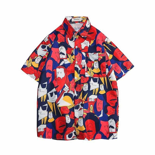 

легкая атлетика мужская гавайская рубашка aloha vintage casual button down tee, White;black