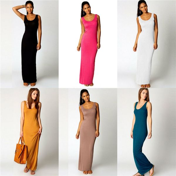 

женщины длинные свободные платья макси лето твердая длина цвет пола повседневная одежда женская одежда # 328, Black;gray