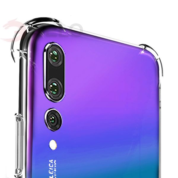 

phone case for huawei mate 20 pro huawei honor 1.0mm thickness soft silicone shell four-corner airbag anti-fall for v9 v10 lite