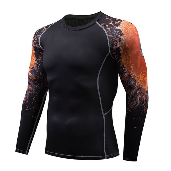 

brand fashion luxury designer men new style mens long-sleeved tights training pro sports fitness basketball clothes high elastic quick-dryin, White;black