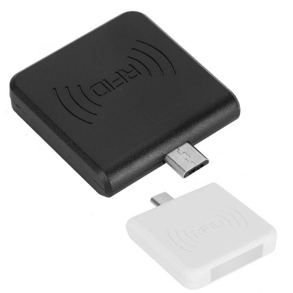 

mini size micro usb rfid card reader for android mobile phone rfid reader rfid 125khz or 13.56mhz card reader