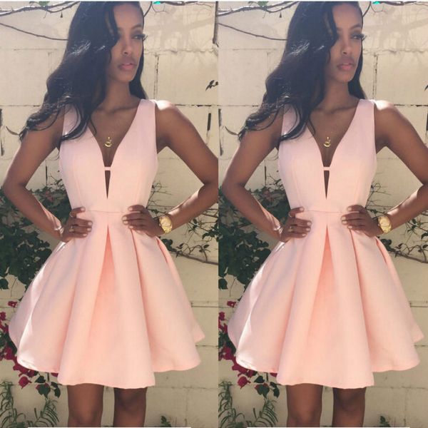 

cute 2017 new fashion women pleated sleeveless party cocktail short mini dress skater size s-xl, Black;gray