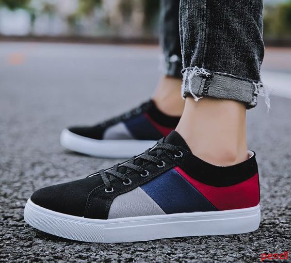 

non-brand triple black white brown blue red grey low cut men casual shoes comfortable breathable women men sports sneakers 39-47 style 31