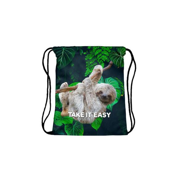 

portable women backpack print shopping bags drawstring daypack travel shop bag f42a