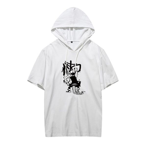 

wholesale new design men's t-shirt fashion casual with printing hoodie oem custom made summer style, White;black