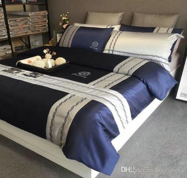 Luxury Cotton Bedding Sets Brief European Style Duvet Cover With