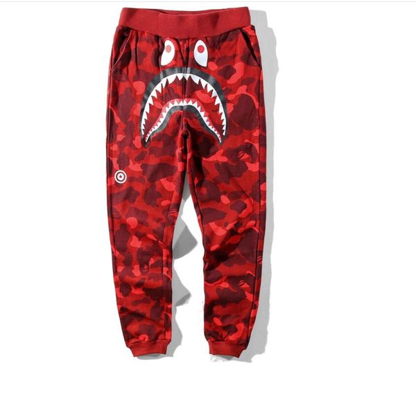 

Высокие Мужские Камуфляж Акула Брюки Брюки Мода Wgm Шаровары Осень Зима Флис Спорт