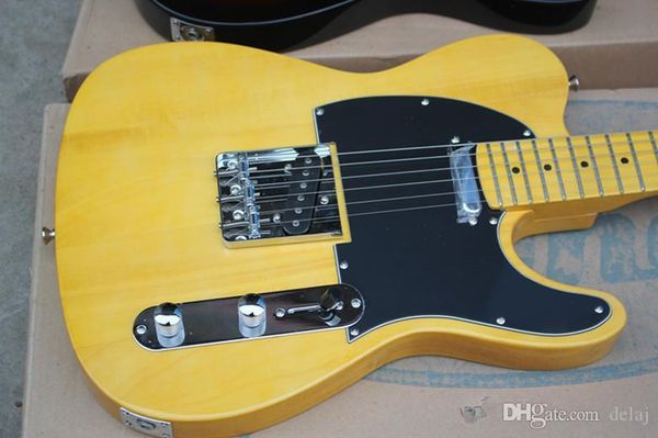 

wholesale light yellow vintage 52 reissue butterscotch blonde standard electric guita