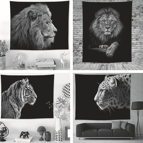 

northern european-style ins explosion models hanging cloth american-style home decoration tapestry mural beach towel tapestries black and wh