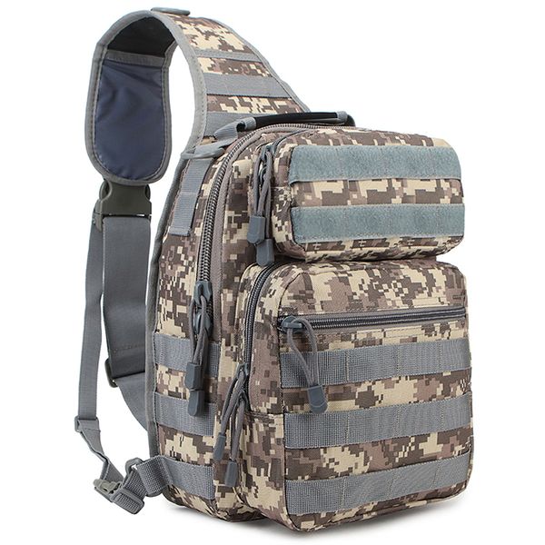 

outdoor utility sling backpack single shoulder fishing tackle bag crossbody chest bag hunting fishing molle shoulder backpack