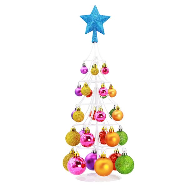 

layout new year decoration party supplies home tree star christmas ornament craft gift mini exquisite ball tower holiday