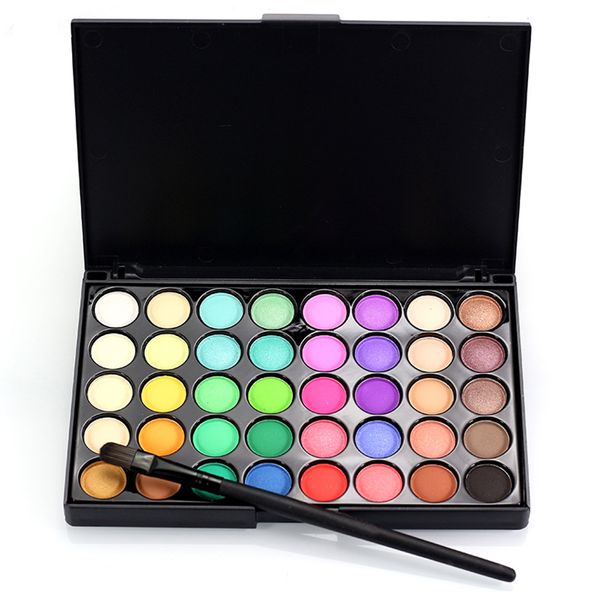 

40-colors professional pearlescent matte eyeshadow set palette makeup contouring kit +eye shadow brush