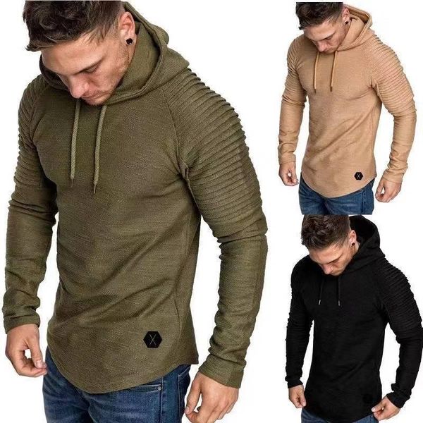 

brand new autumn fashion mens casual hoodies men solid color o-neck hooded sling sweatshirt mens hoodie hip hop 5xl, Black