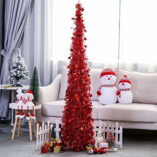 

1.2m detachable christmas tree bling diy christmas new year decorations metal stand for home holiday kids room hallway