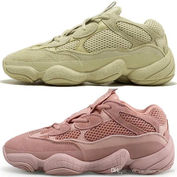 

kanye west 500 desert rat blush 500s salt super moon yellow 3m utility black pink мужские кроссовки для мужчин женские спортивные кроссовки, White;red