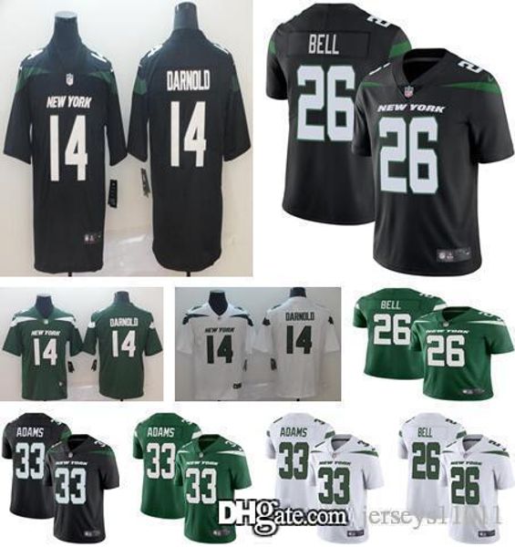 

2019 new men women kid new york 26 le 039 veon bell jer ey ny jet 33 jamal adam 14 am darnold black green white youth american football