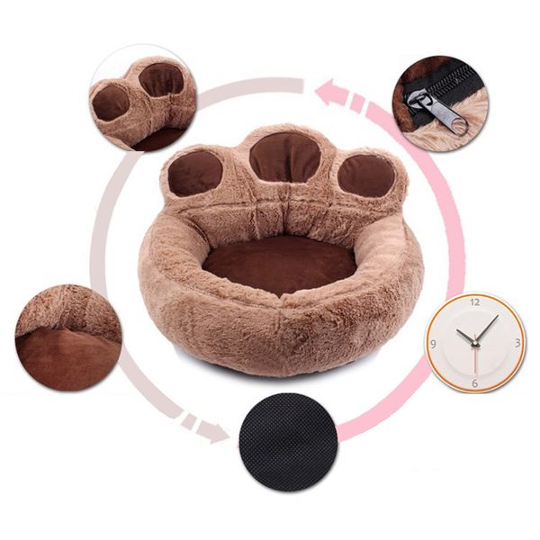 

bear design winter warm dog puppy soft pad bed house nest washable small dog pet cat mat cushion kennels