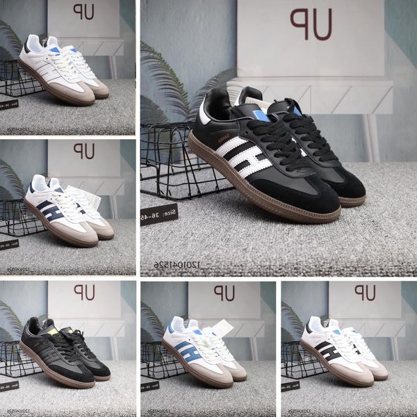 

2019 samba trainers mens casual shoes fashion designer brand leather gazelle og black white pink men runner womens sneakers sports