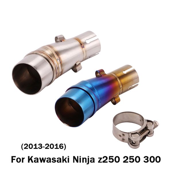 

for ninja z250 250 300 2013-2016 exhaust mid link pipe escape connect tube stainless steel slip on ninja 300 motorcycle