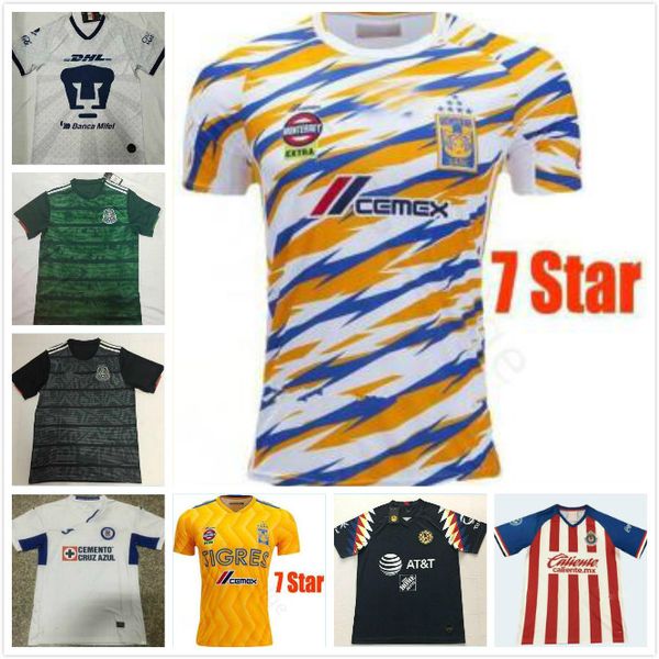 

dhl liga mx 2019 20 mexico club america soccer jerseys1920 tiger chivas pachuca new season mexico league soccer jersey, Black;yellow