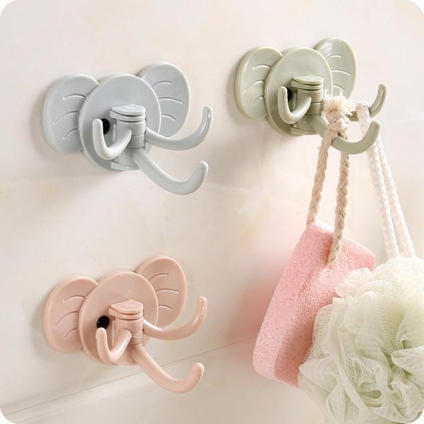 

3 hooks elephant stick on wall adhesive hooks self bathroom kitchen hangerhooks strong hanging hook key holder