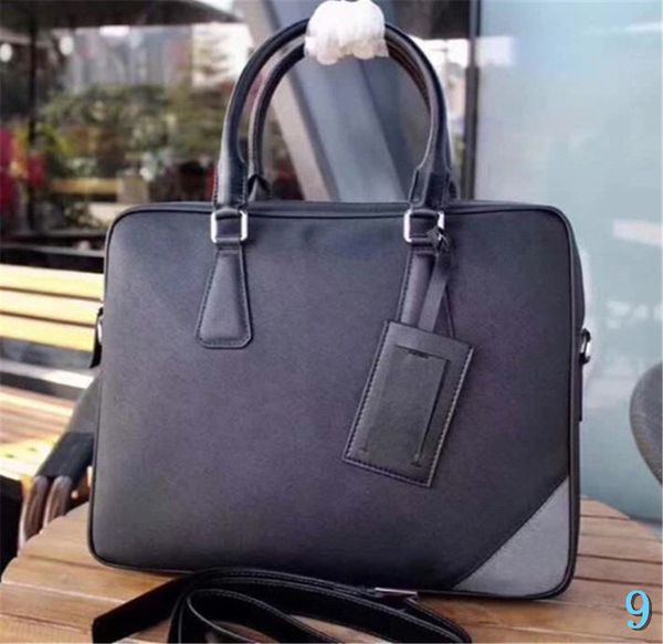 

designer handbag men's briefcase leather attache case good match tidal portable men's joker luxury briefcase newset style9