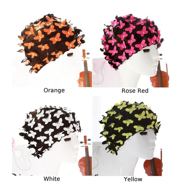 

ladies swim cap swimming hat vintage floral flowers bathing sports head