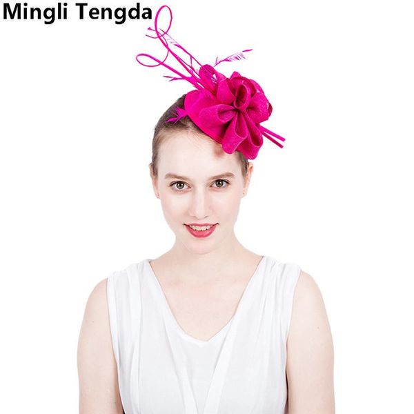 

mingli tengda элегантные свадебные fascinators и головные уборы свадебные шляпы для невесты свадебные украшения памелы sombreros bodas fedor, White