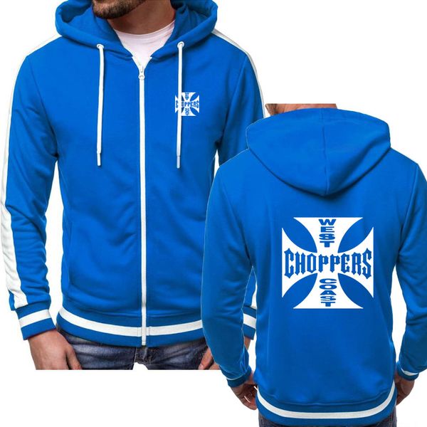 

spring autumn harajuku sweatshirt west choppers hoodies men streetwear fleece zipper jacket men hip hop harajuku, Black