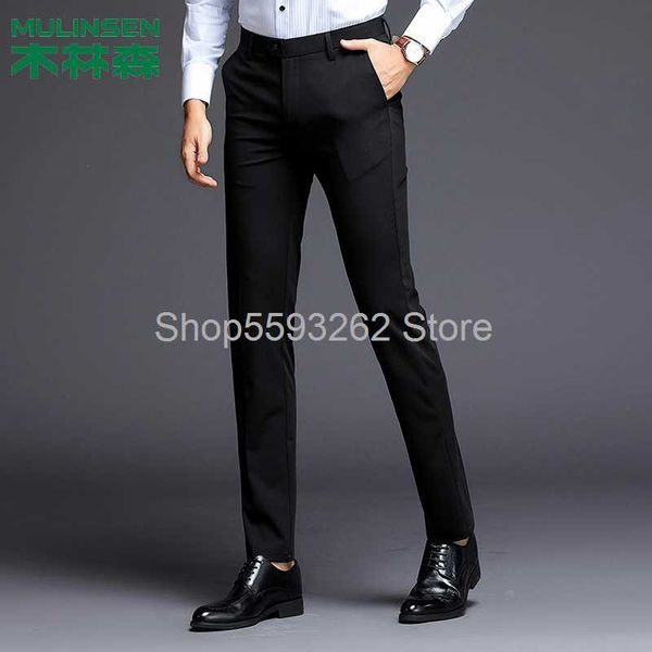

autumn men's business casual trousers youth slim stretch leggings trousers, White;black