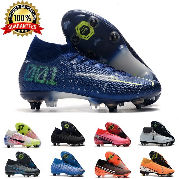 

mens sg soccer cleats metal studs 001 superfly elite neymar high outdoor soccer shoes ronaldo cr7 mercurial football boots d0805