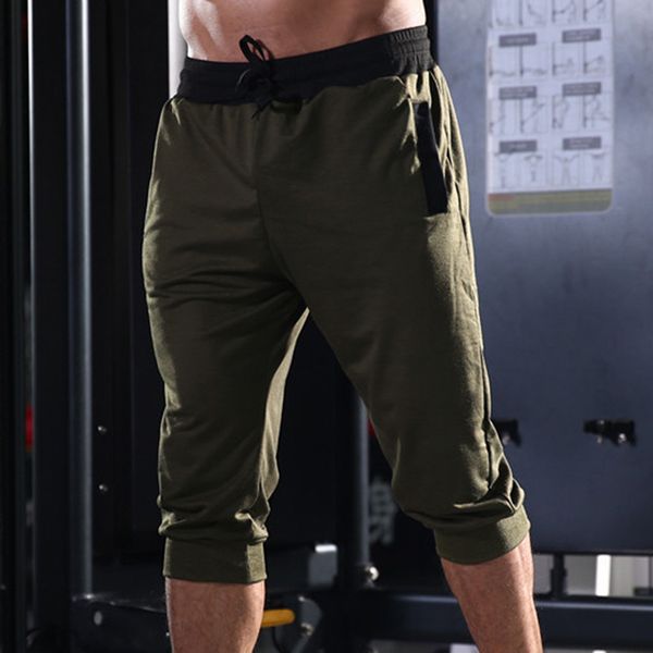 

men's sweatpants hip hop trousers summer fashion casual cropped pant cargo pants men 2020 new shorts for male, White;black