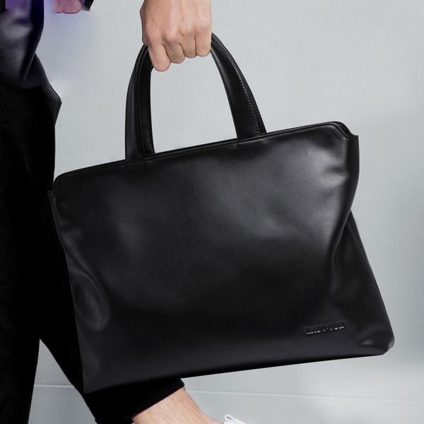 

genuine leather handbag business cowhide briefcase male solid briefcase messenger office bags for men lapbag