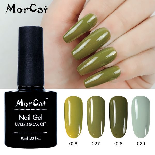

morcat gel nail polish green series for spring nail art design uv gel varnish soak off polish vernis semi permanent, Red;pink