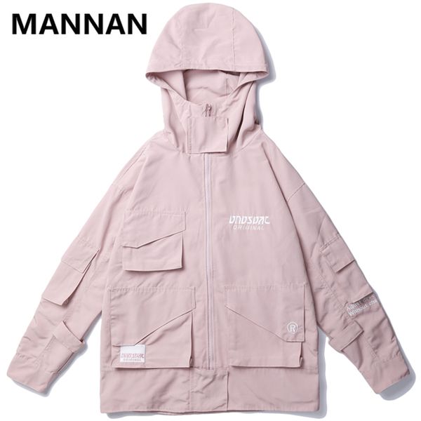 

маннан 2019 осень версия пара куртки пальто мужской сыпучие hiphop хлопок дикого casual solid color hooded jacket streetwear, Black;brown