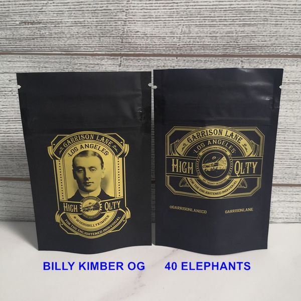 

3.5-3.8grams garrison lane smell proof bags flavors billy kimber og and 40 elephants child proof stand up pouch dry herb flowers