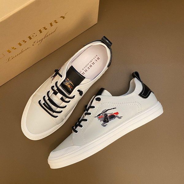 

2020 brand new men's leather, suede and house check sneakers shoes men's sneakers fashion casual shoes lace authentic3