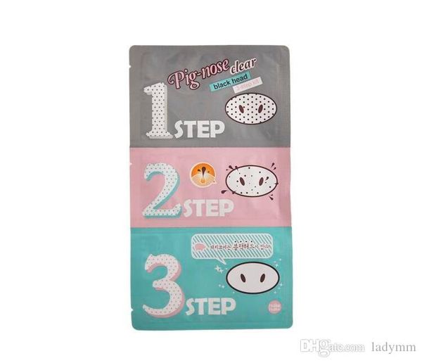 20pcs Holika Domuz Burun Temizle Siyah Kafa Mükemmel Sticker 3 adım Temizle Siyah Kafa siyah nokta Remover Maske