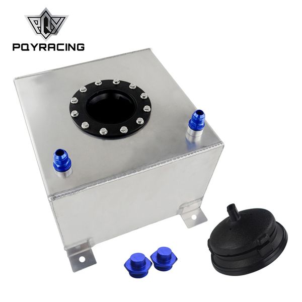 PQY RACING-20L Tanque de Combustível De Alumínio de alumínio com tampa / espuma dentro do espelho polido célula De Combustível sem sensor PQY-TK14