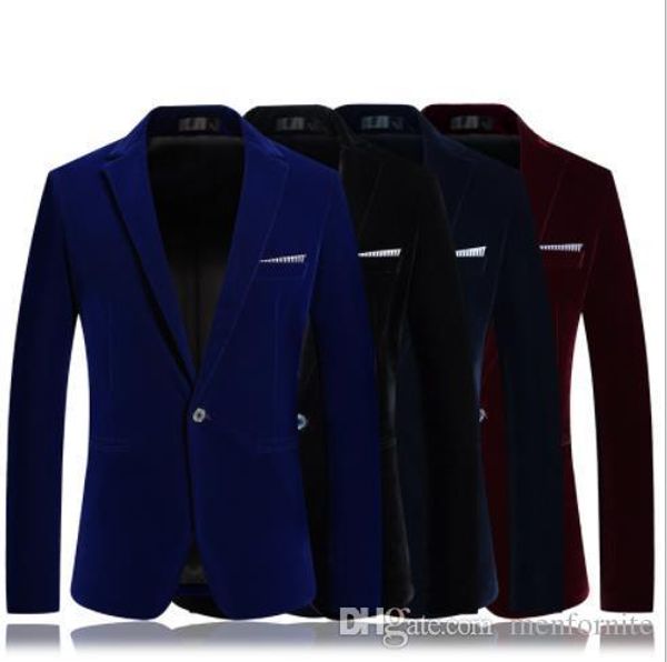 

мужские осенние дизайнерские блейзеры сплошной цвет с длинным рукавом отворотом шеи homme clothing single button деловой стиль повседневная, White;black