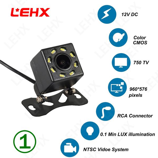 

lehx night vision car rear view camera reversing automatic parking waterproof 170 degree hd waterproof ccd monitor hd