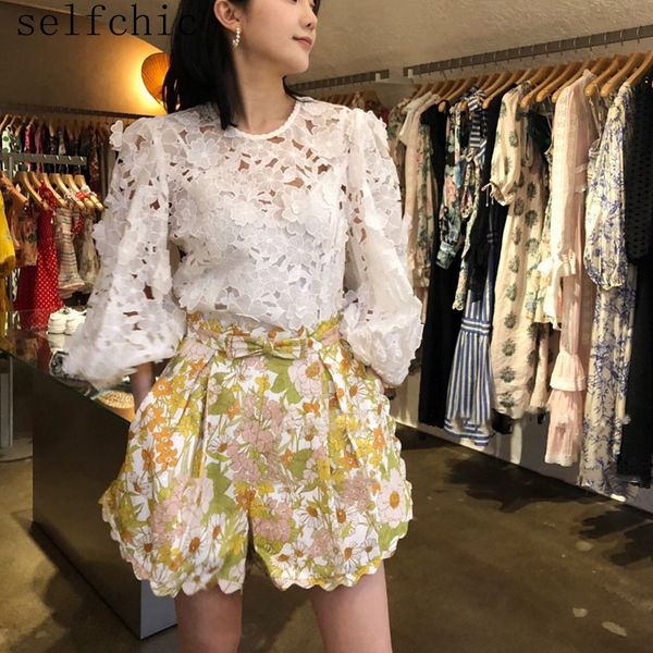 

white embroidered shirts runway woman puff sleeve blouses 2019