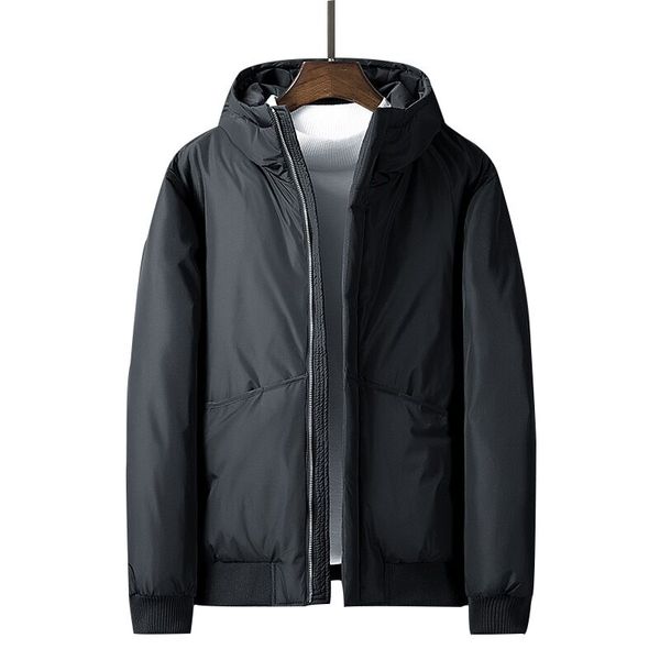 

новые мужское зимние куртки с капюшоном открытого теплого человека толстого балахон пальто одежда толстого parkas горячей мужской одежда, Black